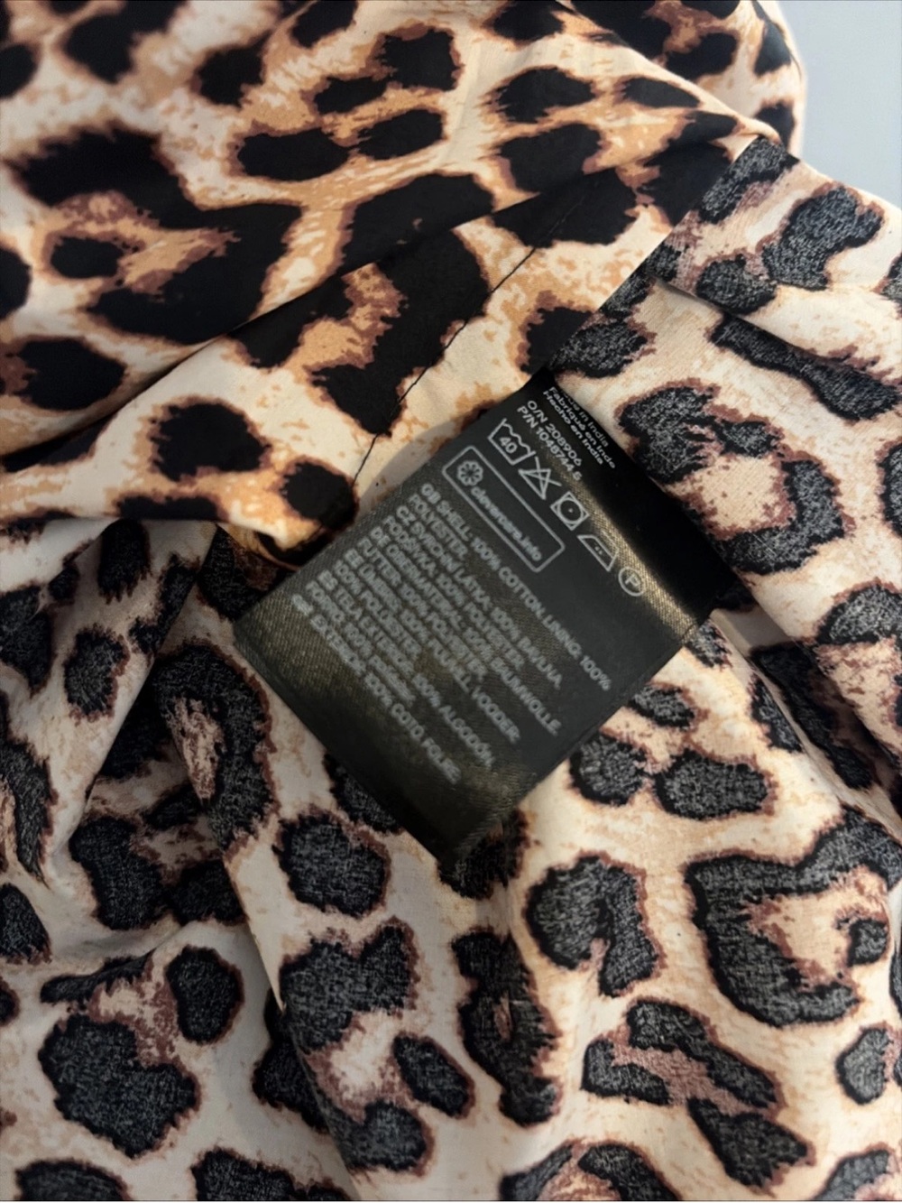 H&M Leopard Print Puff Sleeve Dress - Beige & Brown - Picture 5 of 5